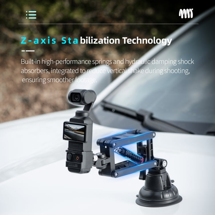 STARTRC Action Camera Suction Cup Car Mount Shock Absorbing Arm (Black) - free shipping - PMC TechLife - Order now!