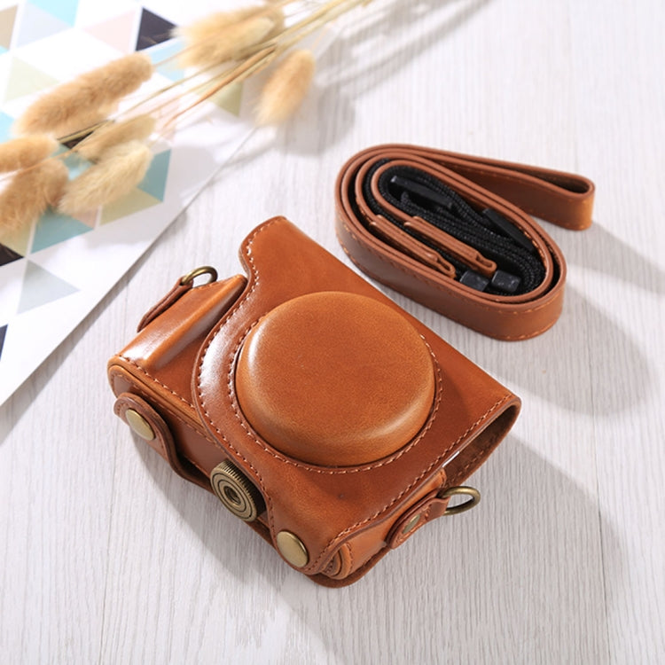 Full Body Camera PU Leather Case Bag with Strap for Canon G9X / G9X II (Brown) - free shipping - PMC TechLife - Order now!