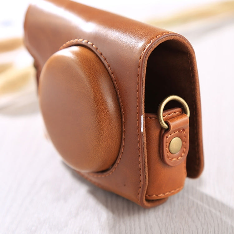 Full Body Camera PU Leather Case Bag with Strap for Canon G9X / G9X II (Brown) - free shipping - PMC TechLife - Order now!