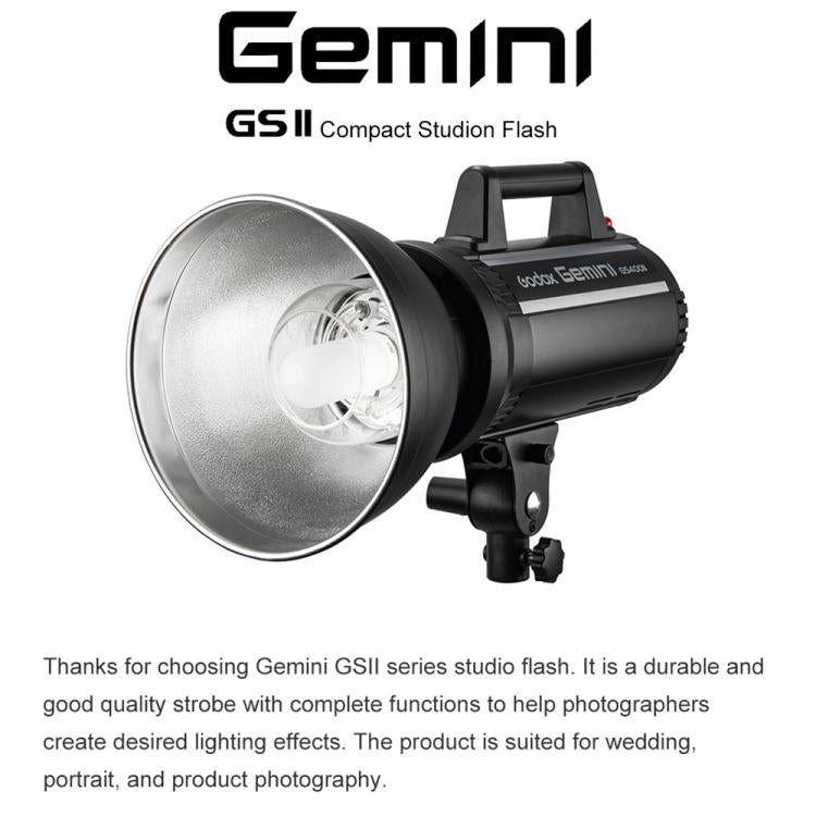 Godox Gemini GS400II Studio Flash Light 400Ws Bowens Mount Strobe Flash (EU Plug) - free shipping - PMC TechLife - Order now!