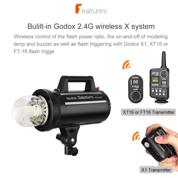 Godox Gemini GS400II Studio Flash Light 400Ws Bowens Mount Strobe Flash (UK Plug) - free shipping - PMC TechLife - Order now!