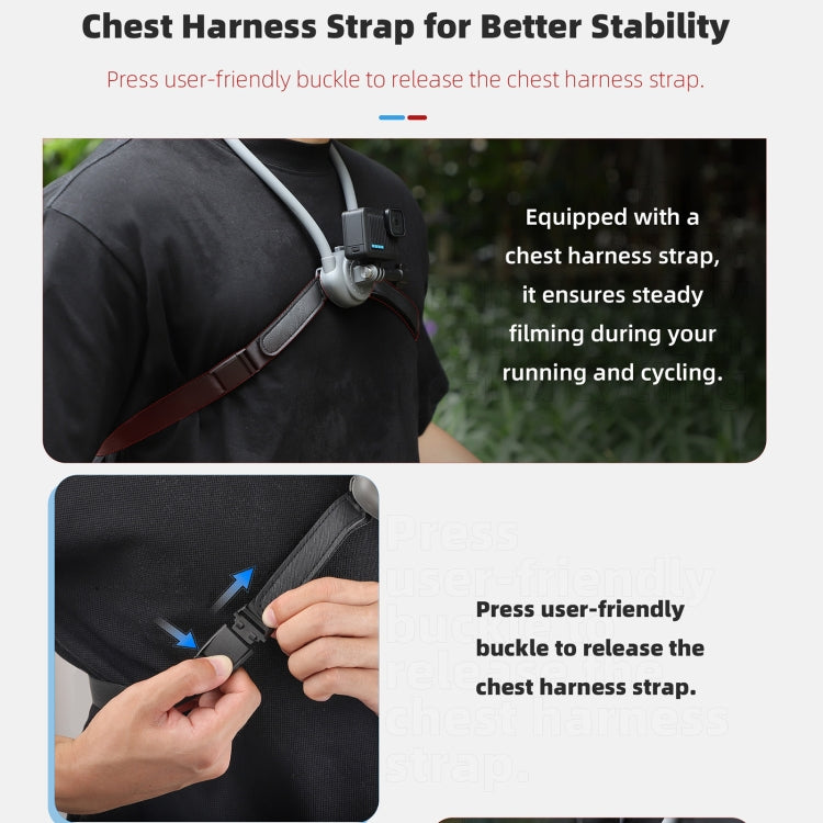 Sunnylife POV Neck Mount Hand Free Video Vlog Neck Selfie Holder with Body Strap (Grey) - free shipping - PMC TechLife - Order now!