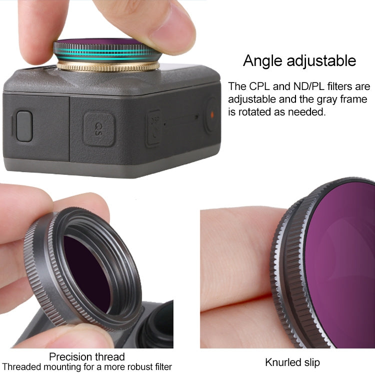 Sunnylife OA-FI172 ND4/PL Adjustable Lens Filter for DJI OSMO ACTION - Lens Filter by Sunnylife | Online Shopping South Africa | PMC TechLife | Buy Now Pay Later Mobicred