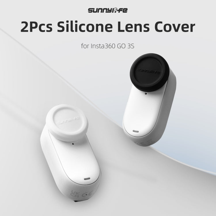 For Insta360 GO 3S Sunnylife 2pcs Black and White Scratch-resistant Lens Protective Cap - free shipping - PMC TechLife - Order now!