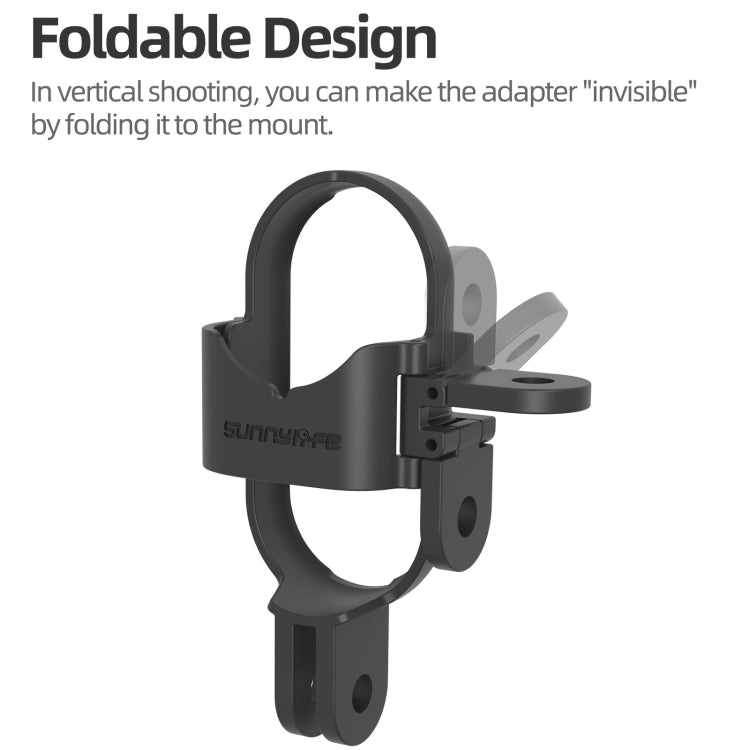 For Insta360 GO 3S / GO 3 Sunnylife Foldable Vertical-Horizontal Mount Adapter Protective Frame Brackets Housing Case (Black) - free shipping - PMC TechLife - Order now!