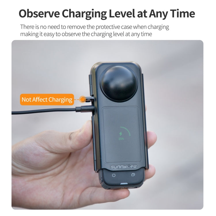 For Insta360 X4 Sunnylife Integrated Lens Screen Camera Cover Protector Screen Protective Case (Transparent Black) - free shipping - PMC TechLife - Order now!