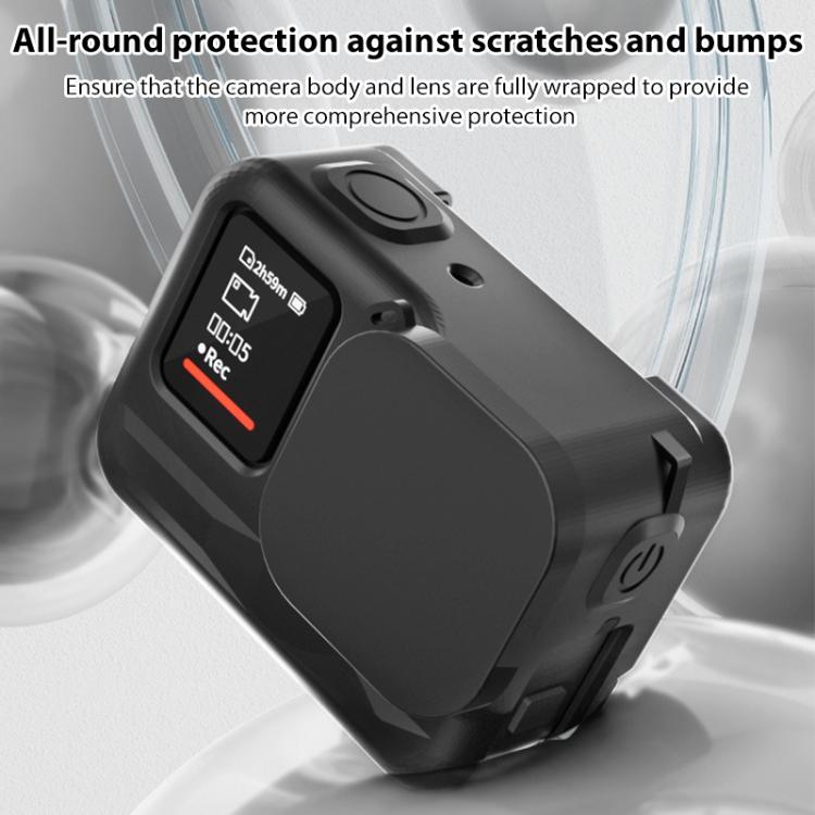 For Insta360 Ace Pro Silicone Protective Case with Wrist Strap & Lens Cover (Black) - free shipping - PMC TechLife - Order now!