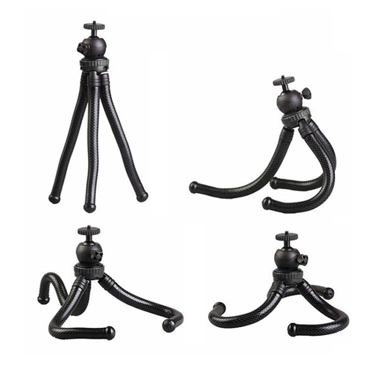 W1 Mini Octopus Flexible Tripod Holder with Ball Head for SLR Cameras, GoPro, Phones (Black) - Portable Mini Tripod by PMC TechLife | Online Shopping South Africa | PMC TechLife | Buy Now Pay Later Mobicred
