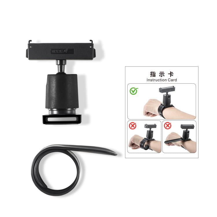 For Insta360 GO 3S / GO 3 STARTRC Silicone Wristband Snap Ring Quick Release Fixed Adapter Mount (Black) - free shipping - PMC TechLife - Order now!