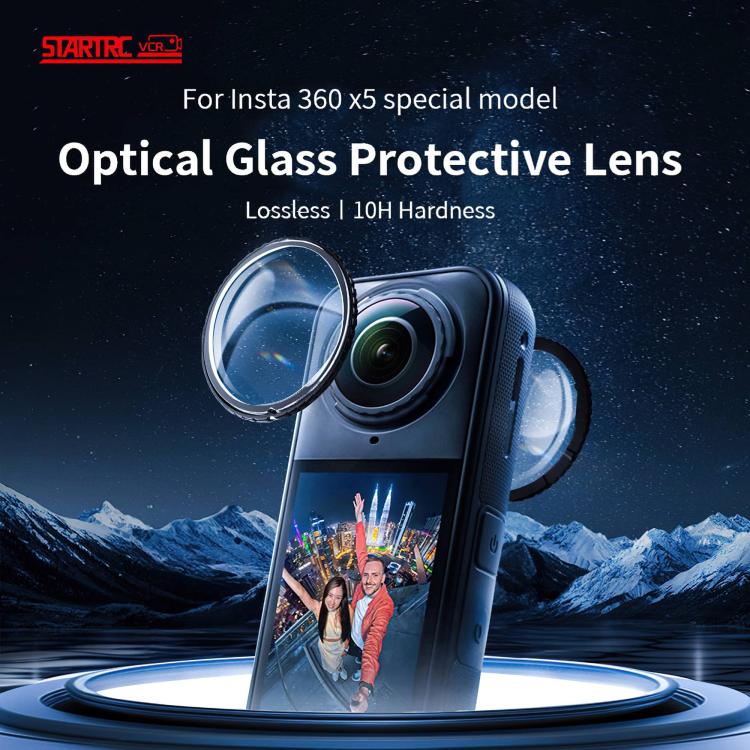 For insta360 X5 STARTRC Swivel Protective Lens Guad Glass Lens Cover - free shipping - PMC TechLife - Order now!