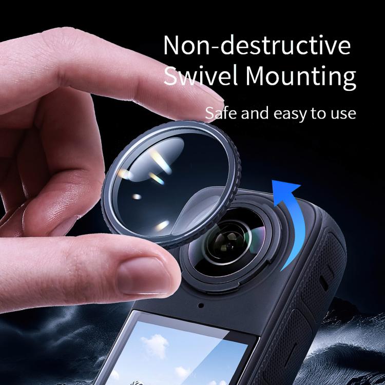 For insta360 X5 STARTRC Swivel Protective Lens Guad Glass Lens Cover - free shipping - PMC TechLife - Order now!