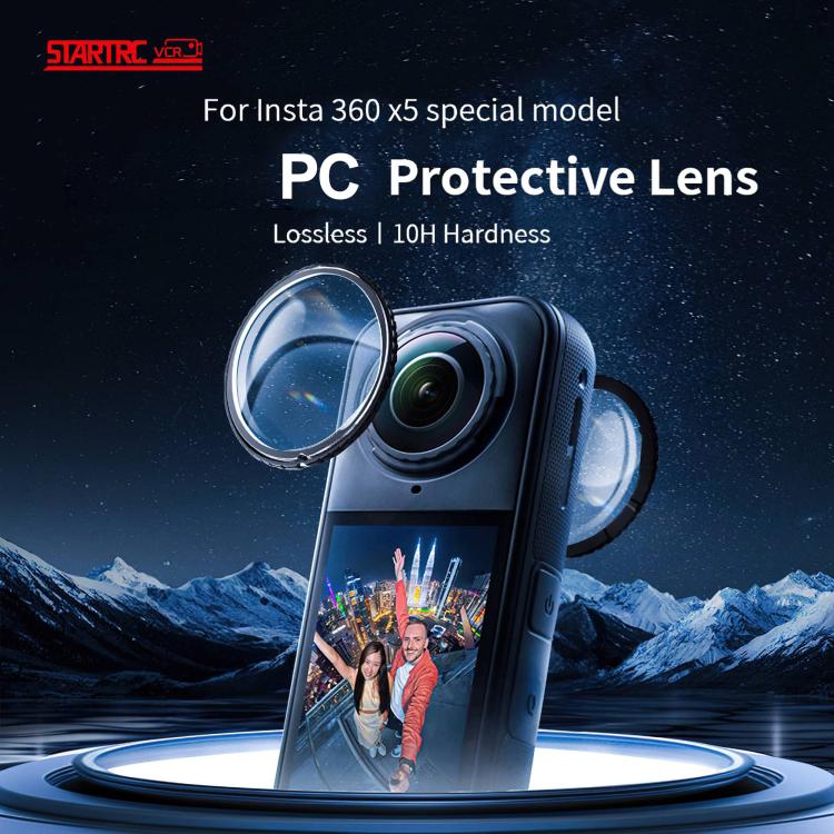 For insta360 X5 STARTRC Swivel Protective Lens Guad PC Lens Cover - free shipping - PMC TechLife - Order now!