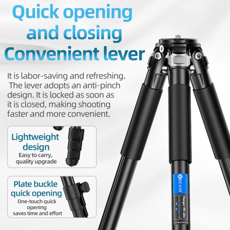 BEXIN RK264 Portable Collapsible Aluminum Alloy Camera Tripod (Black) - free shipping - PMC TechLife - Order now!