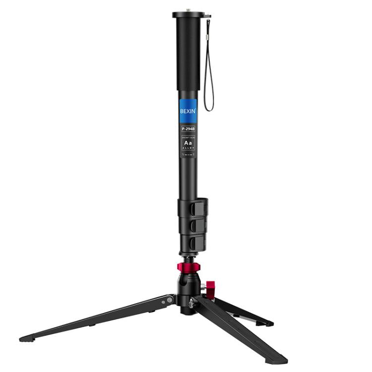 BEXIN P294B Portable Travel Outdoor DSLR Camera Aluminum Alloy Monopod Holder (Black) - free shipping - PMC TechLife - Order now!