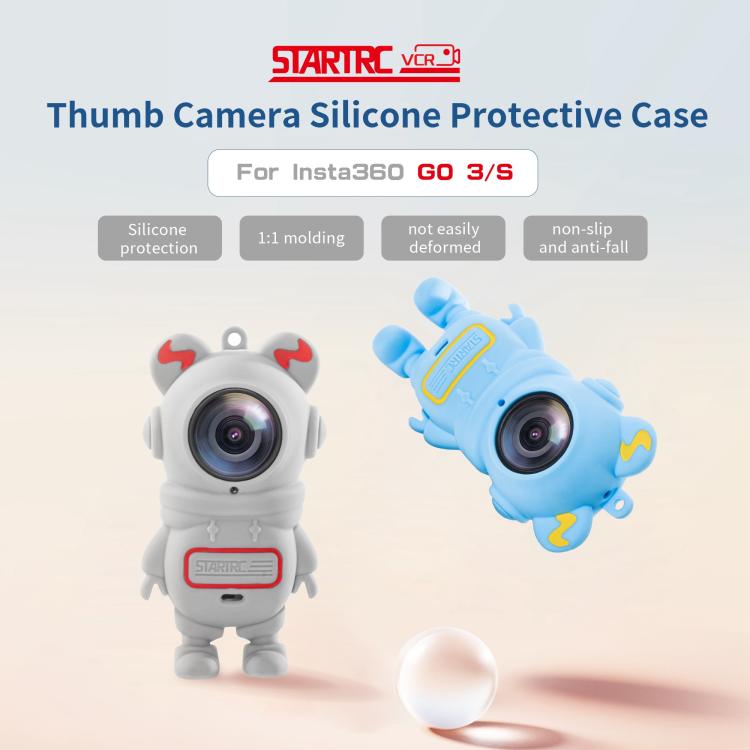 For Insta360 GO 3S STARTRC Cartoon Silicone Protective Case (Dark Gray) - free shipping - PMC TechLife - Order now!