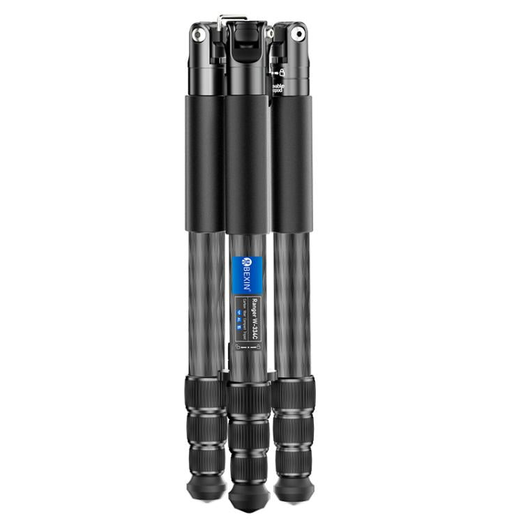 BEXIN W-334C Portable DSLR Camera 2 in 1 Carbon Fiber Tripod Detachable Monopod (Black) - free shipping - PMC TechLife - Order now!