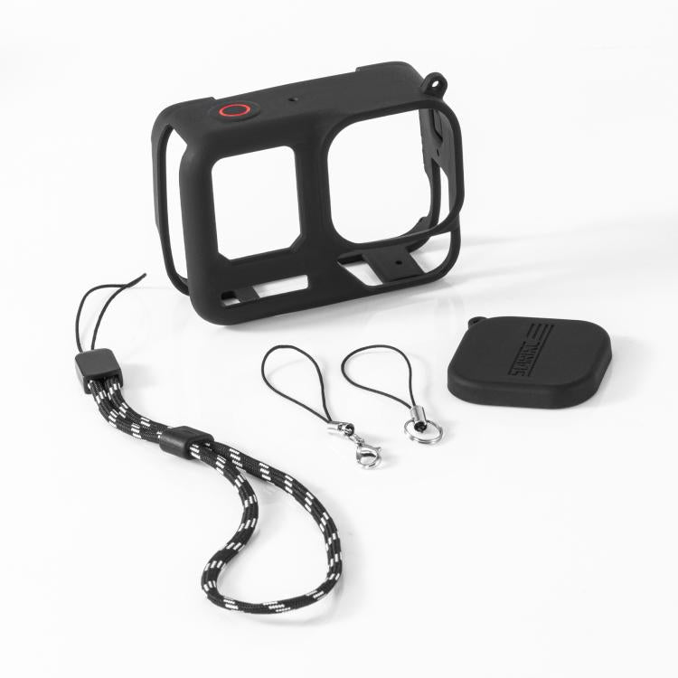 For Insta360 Ace Pro 2 STARTRC Body Silicone Case with Lens Cap & Lanyard (Black) - free shipping - PMC TechLife - Order now!