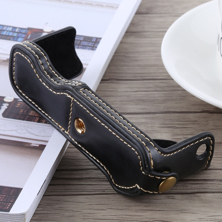 1/4 inch Thread PU Leather Camera Half Case Base for Canon G7 X Mark II (Black) - Half Case by PMC TechLife | Online Shopping South Africa | PMC TechLife | Buy Now Pay Later Mobicred