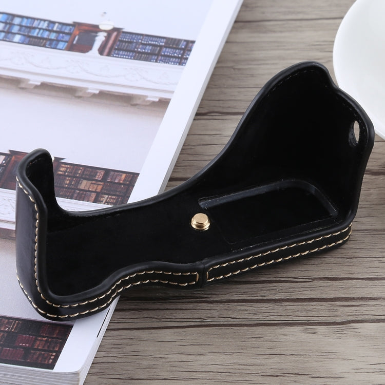 1/4 inch Thread PU Leather Camera Half Case Base for Canon G7 X Mark II (Black) - Half Case by PMC TechLife | Online Shopping South Africa | PMC TechLife | Buy Now Pay Later Mobicred