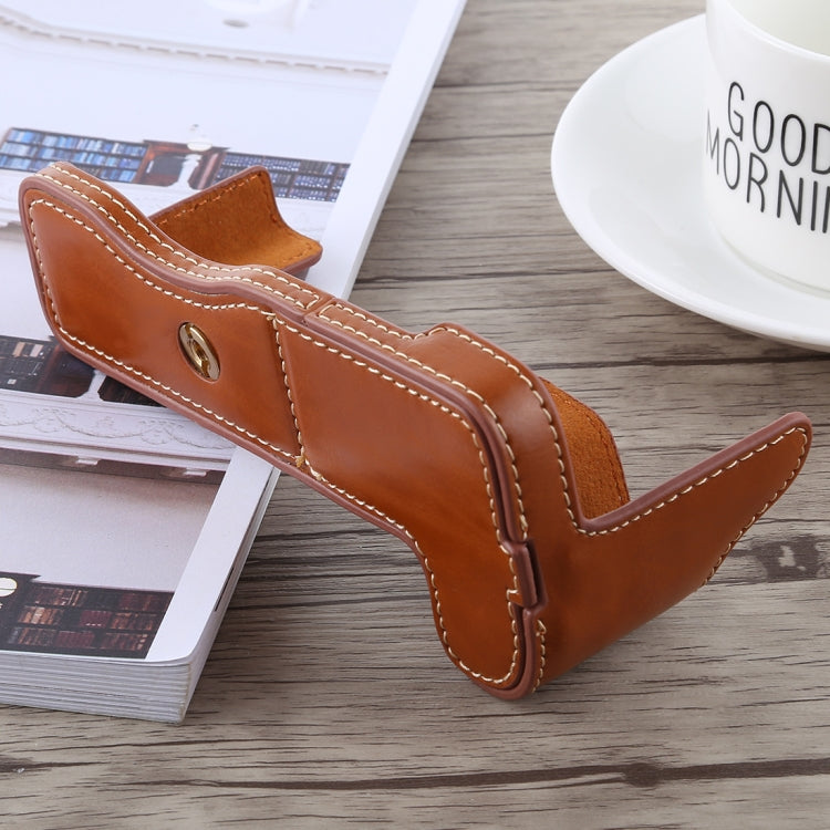 1/4 inch Thread PU Leather Camera Half Case Base for FUJIFILM X-H1 (Brown) - free shipping - PMC TechLife - Order now!