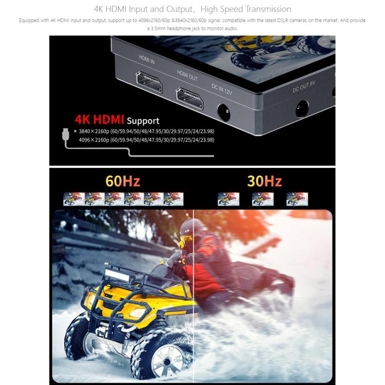 FEELWORLD P6X 5.5 inch Aluminium DSLR Camera Field Monitor Touch Screen 4K HDMI High Brightness 1000nit Monitor (Black) - free shipping - PMC TechLife - Order now!