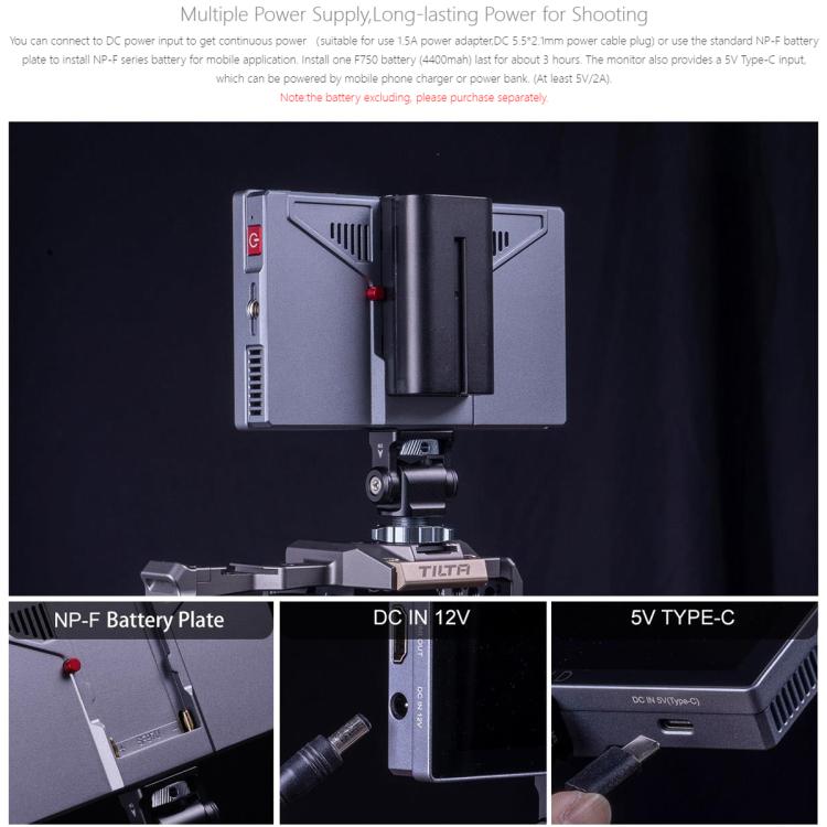 FEELWORLD P6X 5.5 inch Aluminium DSLR Camera Field Monitor Touch Screen 4K HDMI High Brightness 1000nit Monitor (Black) - free shipping - PMC TechLife - Order now!