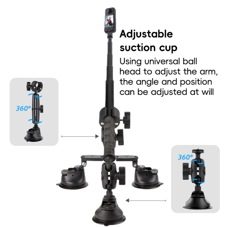 Single-leg Car Suction Cup Mount Crab Clamps (Black) - free shipping - PMC TechLife - Order now!