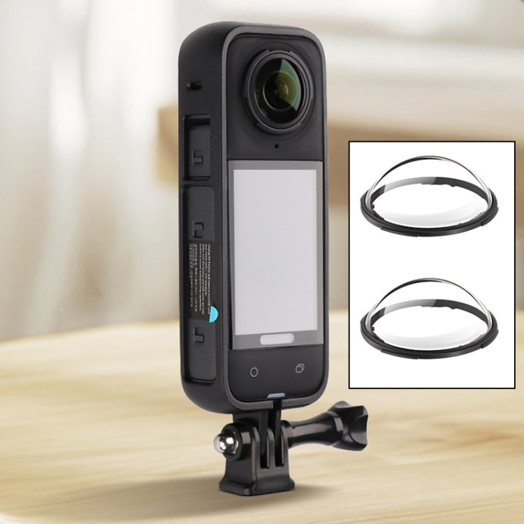 For Insta360 X4 PC Plastic Protective Frame with PC Lens Cover Guard (Black) - Mount & Holder by PMC TechLife | Online Shopping South Africa | PMC TechLife | Buy Now Pay Later Mobicred