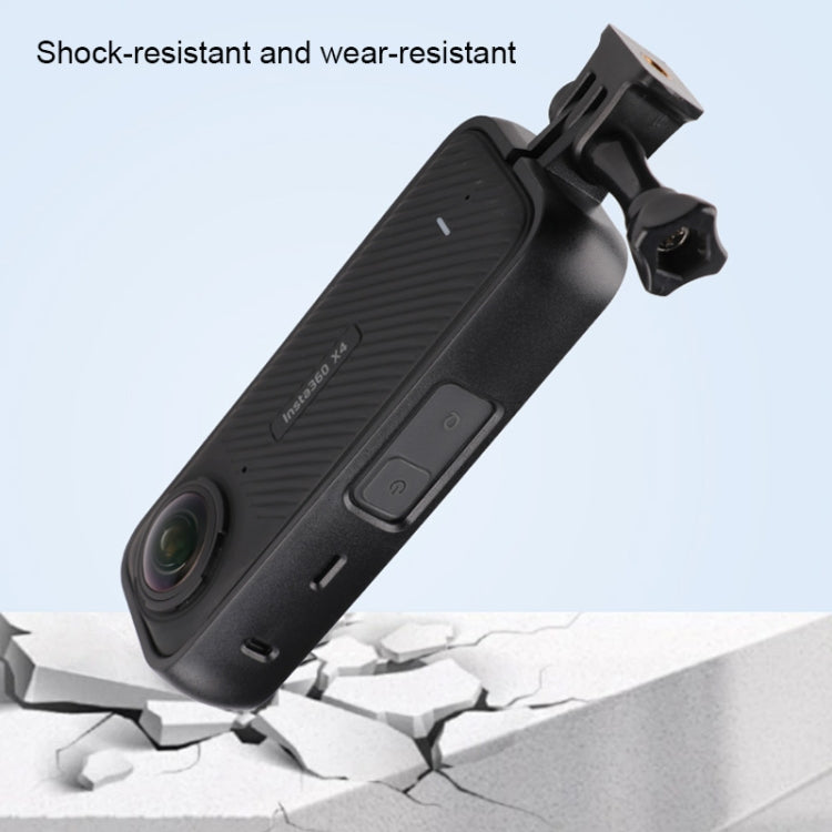 For Insta360 X4 PC Plastic Protective Frame with PC Lens Cover Guard (Black) - Mount & Holder by PMC TechLife | Online Shopping South Africa | PMC TechLife | Buy Now Pay Later Mobicred