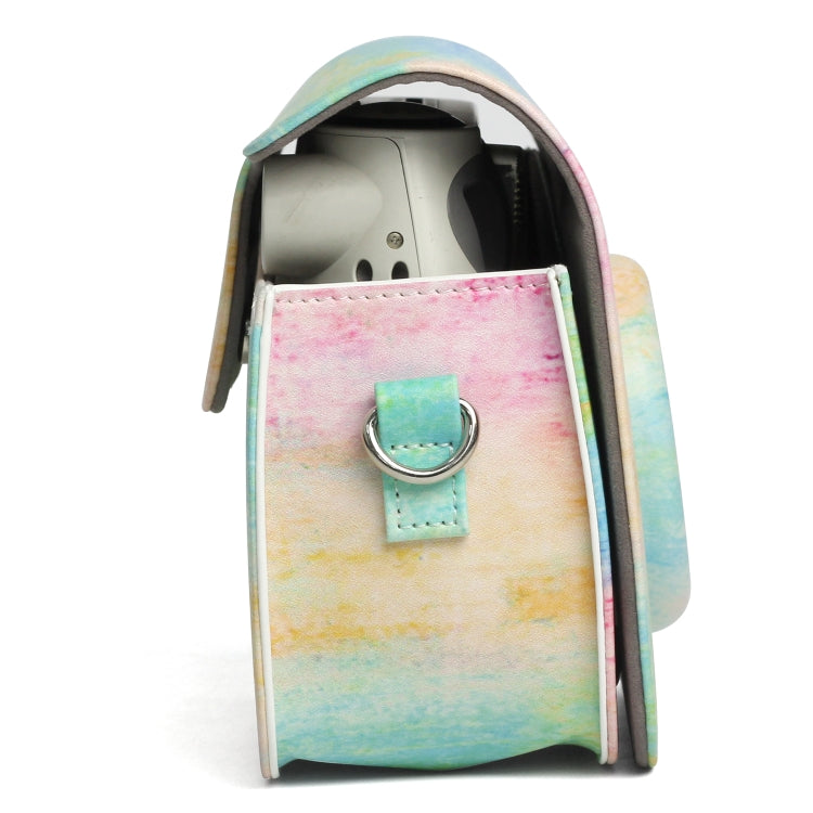 Rainbow Oil painting Pattern PU Leather Protective Camera Case Bag For FUJIFILM Instax Mini 7S / 7C Camera - free shipping - PMC TechLife - Order now!