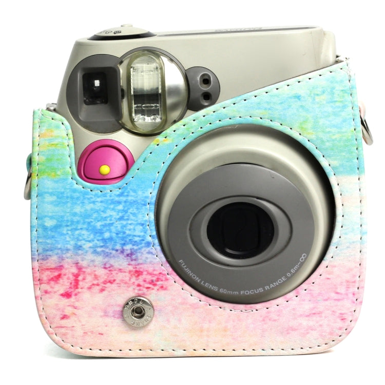 Rainbow Oil painting Pattern PU Leather Protective Camera Case Bag For FUJIFILM Instax Mini 7S / 7C Camera - free shipping - PMC TechLife - Order now!