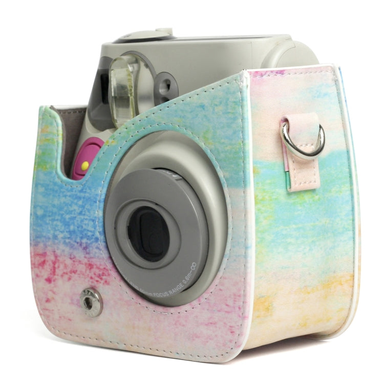 Rainbow Oil painting Pattern PU Leather Protective Camera Case Bag For FUJIFILM Instax Mini 7S / 7C Camera - free shipping - PMC TechLife - Order now!