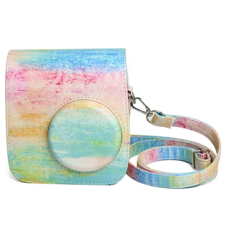 Rainbow Oil painting Pattern PU Leather Protective Camera Case Bag For FUJIFILM Instax Mini 7S / 7C Camera - free shipping - PMC TechLife - Order now!