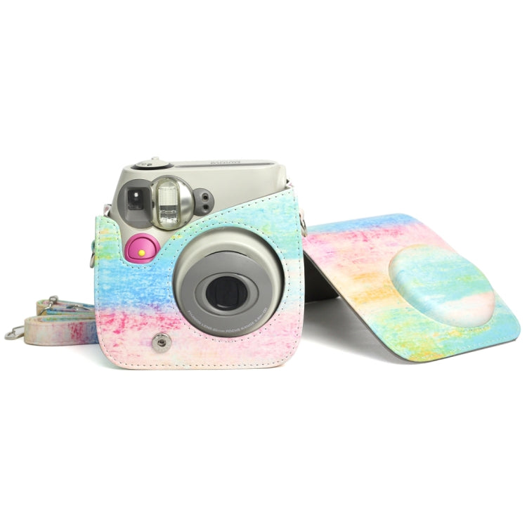 Rainbow Oil painting Pattern PU Leather Protective Camera Case Bag For FUJIFILM Instax Mini 7S / 7C Camera - free shipping - PMC TechLife - Order now!