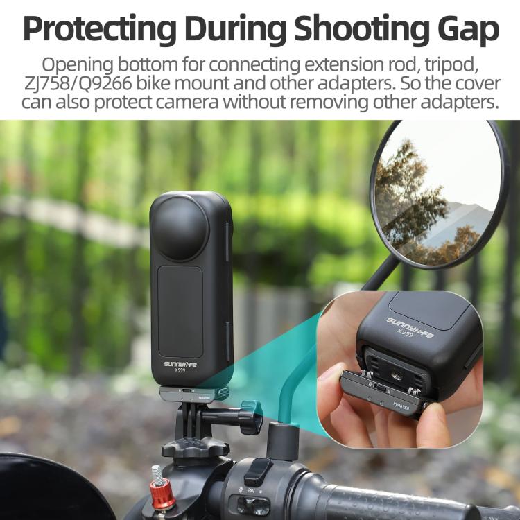 For Insta360 X5 / X4 Sunnylife Integrated Lens Screen Protective Cover Camera Case with Strap (Black) - free shipping - PMC TechLife - Order now!