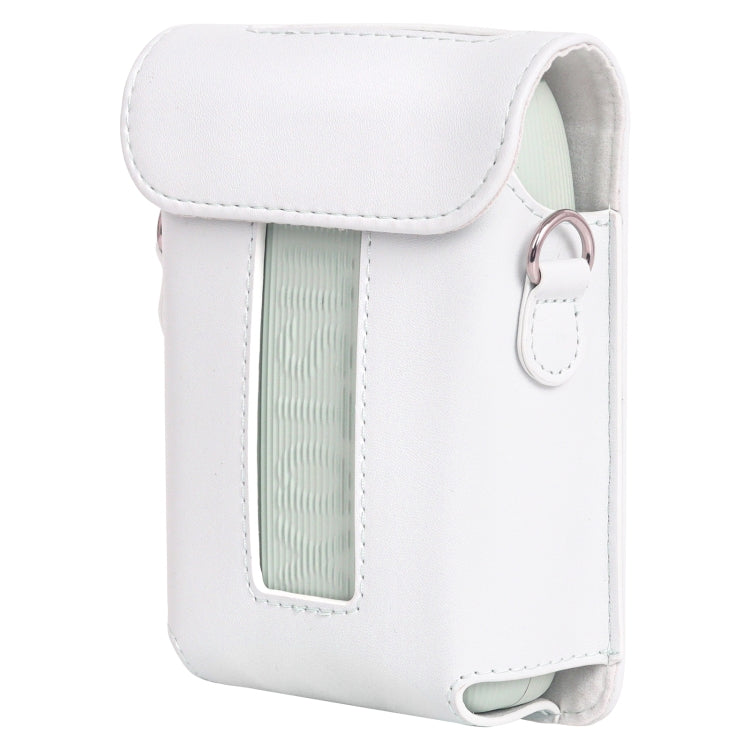 For FUJIFILM Instax mini Link 3 Full Body Leather Case Bag with Strap (White) - Leather Bag by PMC TechLife | Online Shopping South Africa | PMC TechLife | Buy Now Pay Later Mobicred