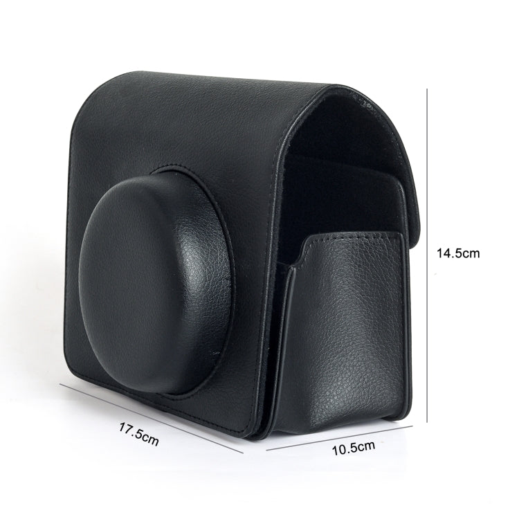 For FUJIFILM Instax WIDE 400 Full Body Leather Case Bag with Strap (Black) - Leather Bag by PMC TechLife | Online Shopping South Africa | PMC TechLife | Buy Now Pay Later Mobicred