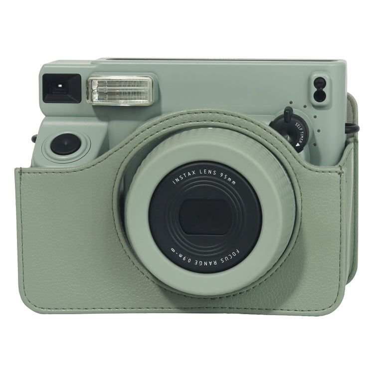 For FUJIFILM Instax WIDE 400 Full Body Leather Case Bag with Strap (Green) - Leather Bag by PMC TechLife | Online Shopping South Africa | PMC TechLife | Buy Now Pay Later Mobicred