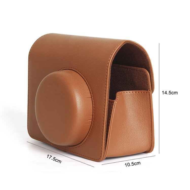 For FUJIFILM Instax WIDE 400 Full Body Leather Case Bag with Strap (Brown) - Leather Bag by PMC TechLife | Online Shopping South Africa | PMC TechLife | Buy Now Pay Later Mobicred