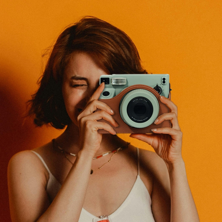 For FUJIFILM Instax WIDE 400 Full Body Leather Case Bag with Strap (Black) - Leather Bag by PMC TechLife | Online Shopping South Africa | PMC TechLife | Buy Now Pay Later Mobicred