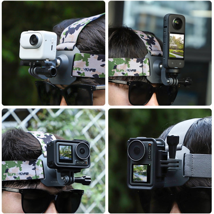Sunnylife TD672 360 Rotation Adjustable Head Strap Vlog POV Mount Belt for GoPro, Insta360, DJI Osmo Action and Other Action Cameras  (Grey) - Head Belt by Sunnylife | Online Shopping South Africa | PMC TechLife | Buy Now Pay Later Mobicred