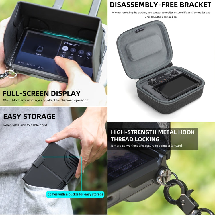 For DJI RC 2 Sunnylife ZG673 Remote Control Sunshade Hood Cover (Black) - Lens Hood by Sunnylife | Online Shopping South Africa | PMC TechLife | Buy Now Pay Later Mobicred