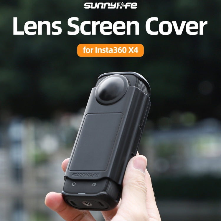 For Insta360 X4 Sunnylife Integrated Lens Screen Protective Cover (Transparent Black) - Case & Bags by Sunnylife | Online Shopping South Africa | PMC TechLife | Buy Now Pay Later Mobicred