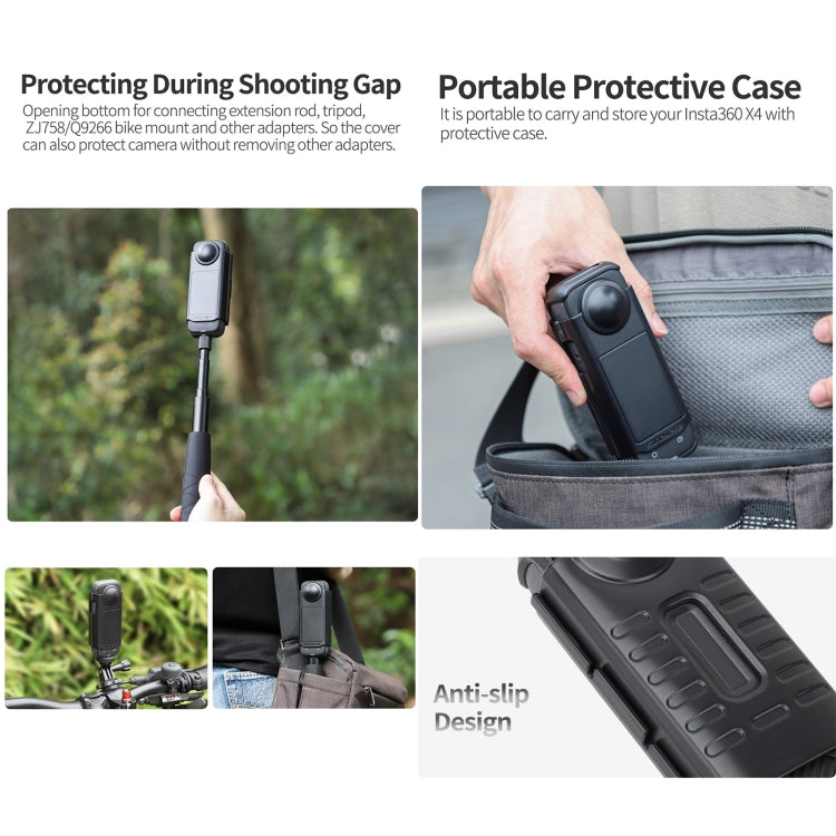 For Insta360 X4 Sunnylife Integrated Lens Screen Protective Cover (Transparent Black) - Case & Bags by Sunnylife | Online Shopping South Africa | PMC TechLife | Buy Now Pay Later Mobicred