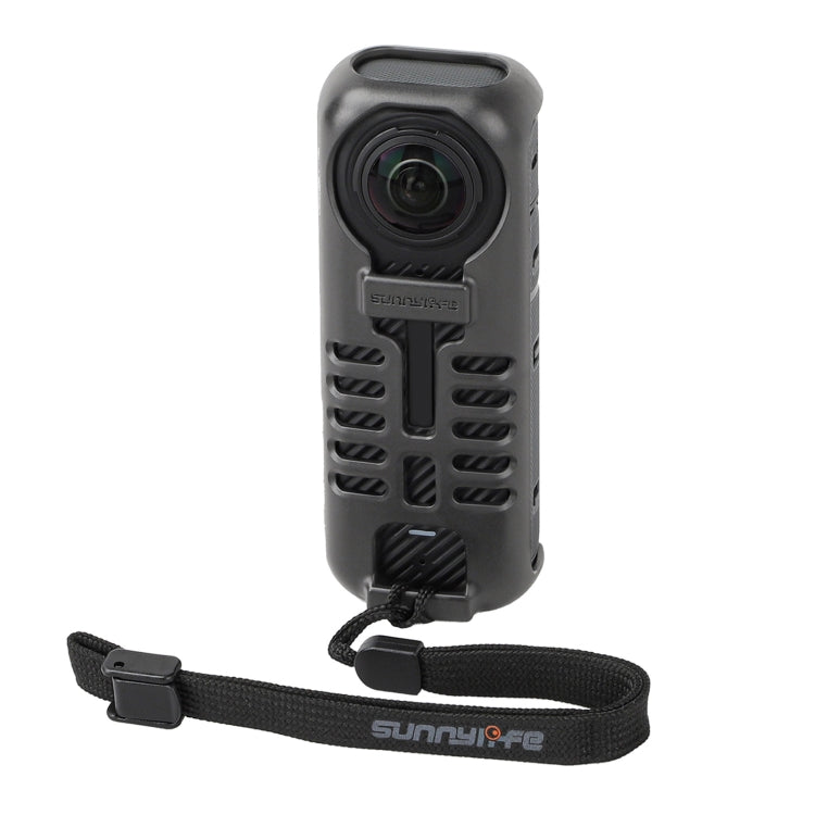 For Insta360 X4 Sunnylife Graphene Case High Thermal Conductivity Protective Case with Hand Strap (Black) - free shipping - PMC TechLife - Order now!