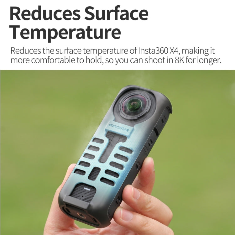 For Insta360 X4 Sunnylife Graphene Case High Thermal Conductivity Protective Case with Hand Strap (Black) - free shipping - PMC TechLife - Order now!