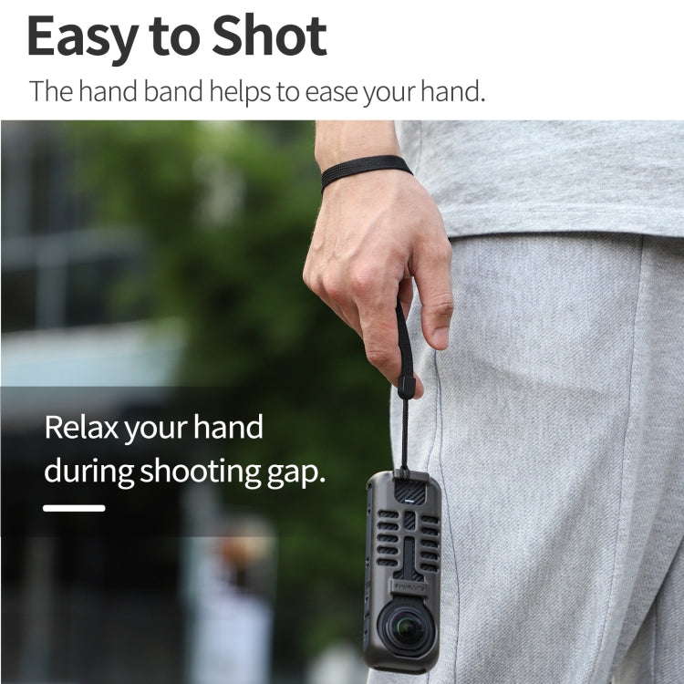 For Insta360 X4 Sunnylife Graphene Case High Thermal Conductivity Protective Case with Hand Strap (Black) - free shipping - PMC TechLife - Order now!