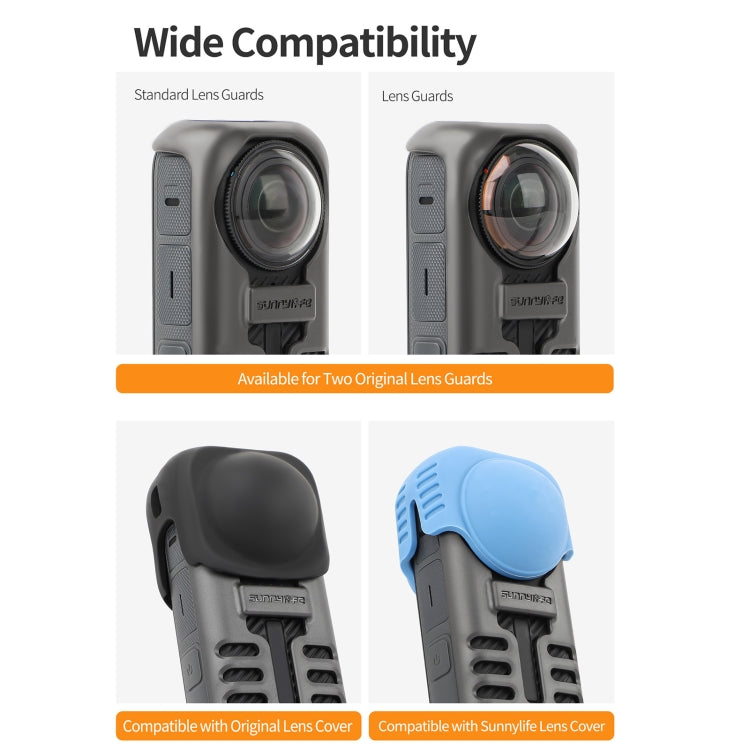 For Insta360 X4 Sunnylife Graphene Case High Thermal Conductivity Protective Case with Hand Strap (Black) - free shipping - PMC TechLife - Order now!