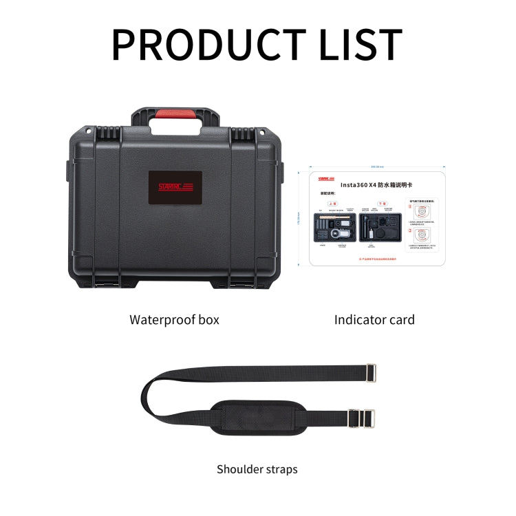 For Insta360 X4 STARTRC Waterproof EVA ABS Dual-layer Suitcase Storage Box (Black) - free shipping - PMC TechLife - Order now!