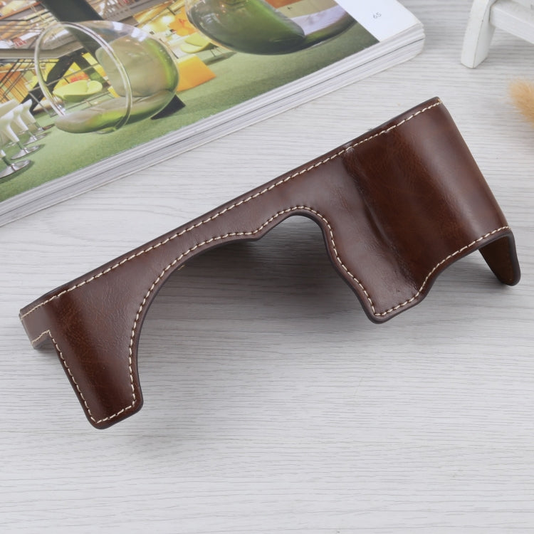 1/4 inch Thread PU Leather Camera Half Case Base for FUJIFILM GFX 50S (Coffee) - free shipping - PMC TechLife - Order now!